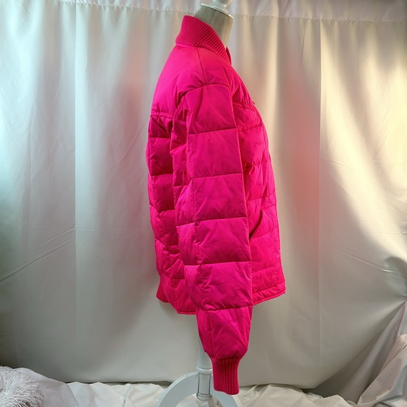 Drysdales Down Feather Nylon Puffer Jacket Coat Neon Pink Size Small - Picture 5 of 12